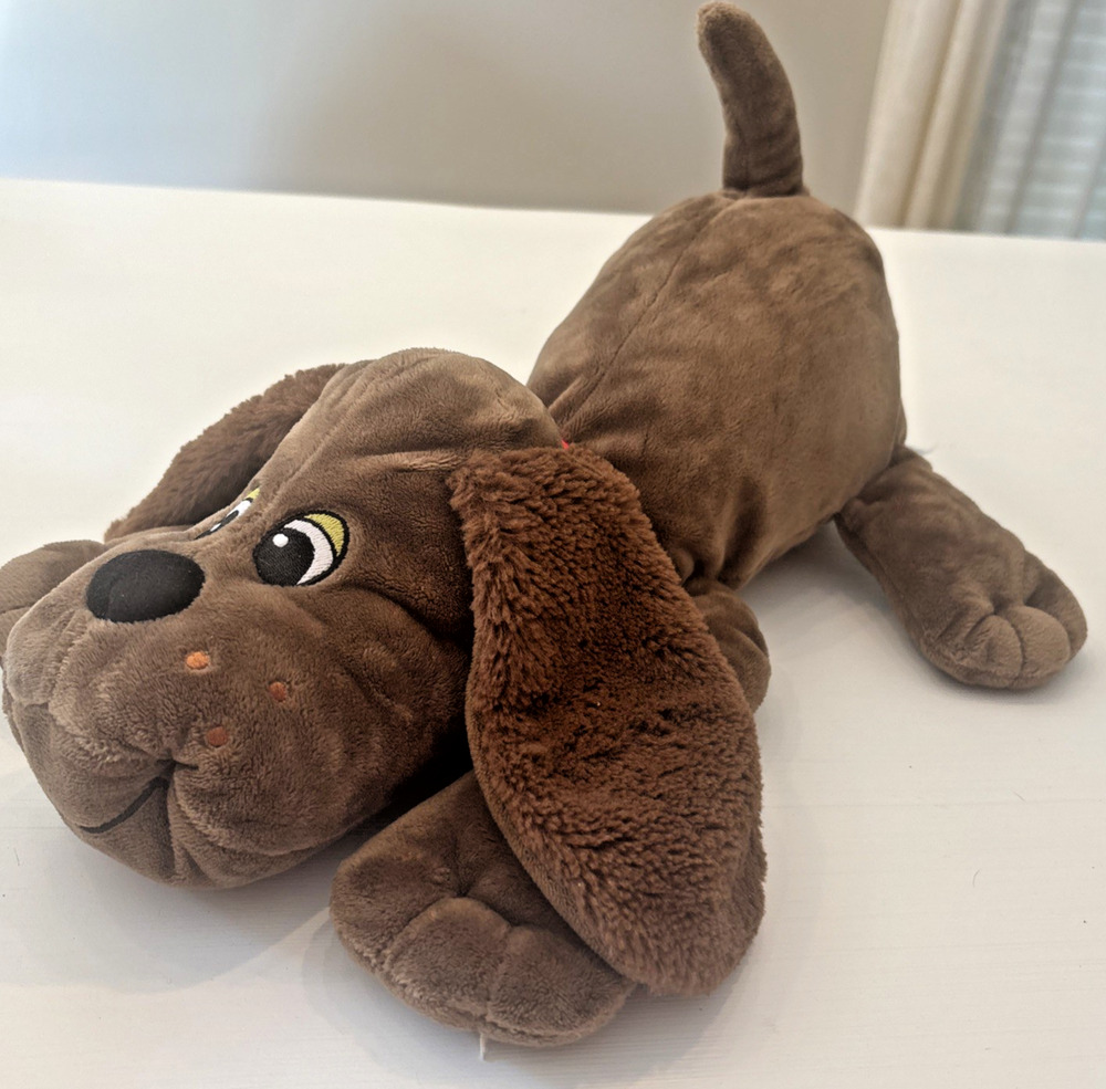 Pound Puppies Plush Dog 2023 Hasbro Basic Fun Brown Floppy Ears PP Logo